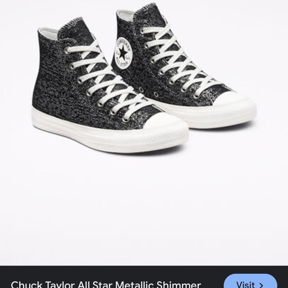 Converse Chuck Taylor High Top Sneaker in metallic Silver size 5.5